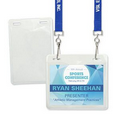 Horizontal Event Size Badge Holders w 2 Slots, 4.3" x 3.9"